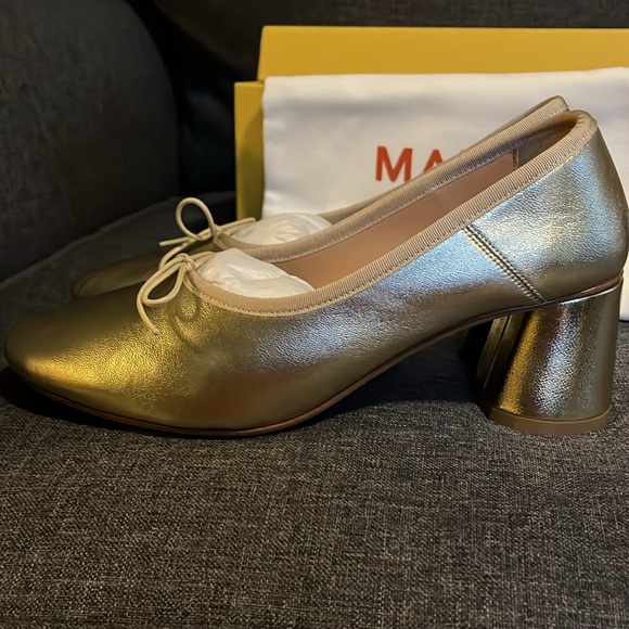 Mansur Gavriel gold pumps size 6 - Picture 6 of 9